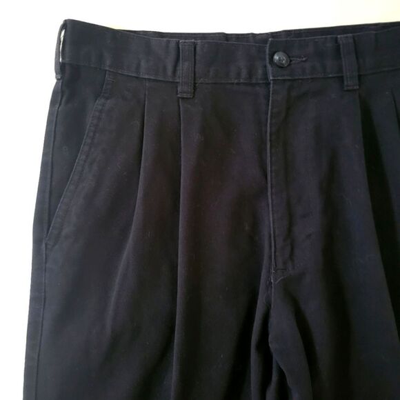 George Men’s Black Wrinkle Resistant Pleated Pants - Picture 13 of 16